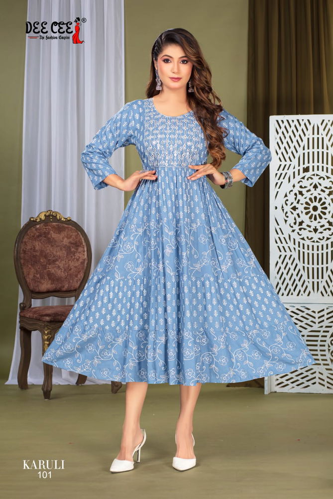 Karuli 1 By Deecee Fancy Plain Anarkali Kurtis Wholesale Shop In Surat